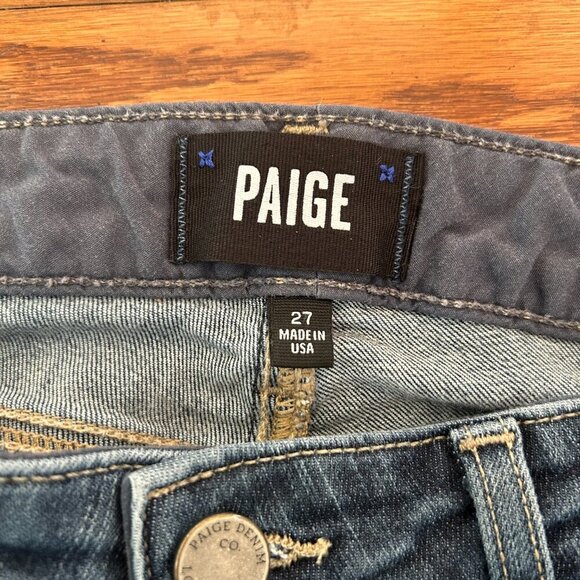 PAIGE Denim Skyline Ankle Peg Jeans Size 27 Raw Hem - Picture 6 of 12